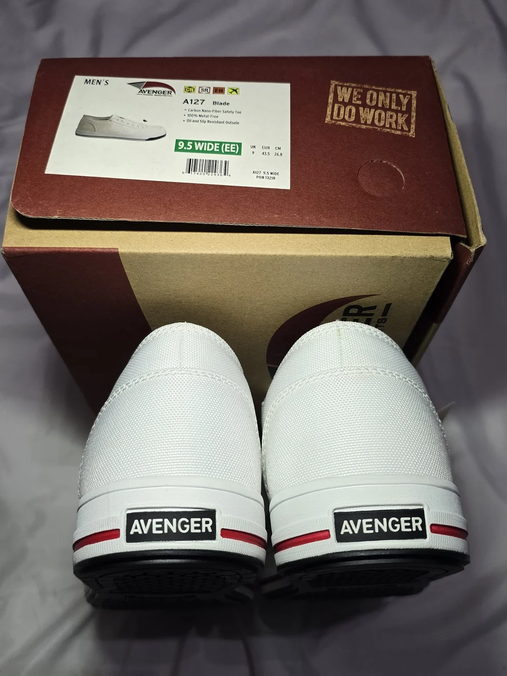 Avenger Men's White Work Sneakers